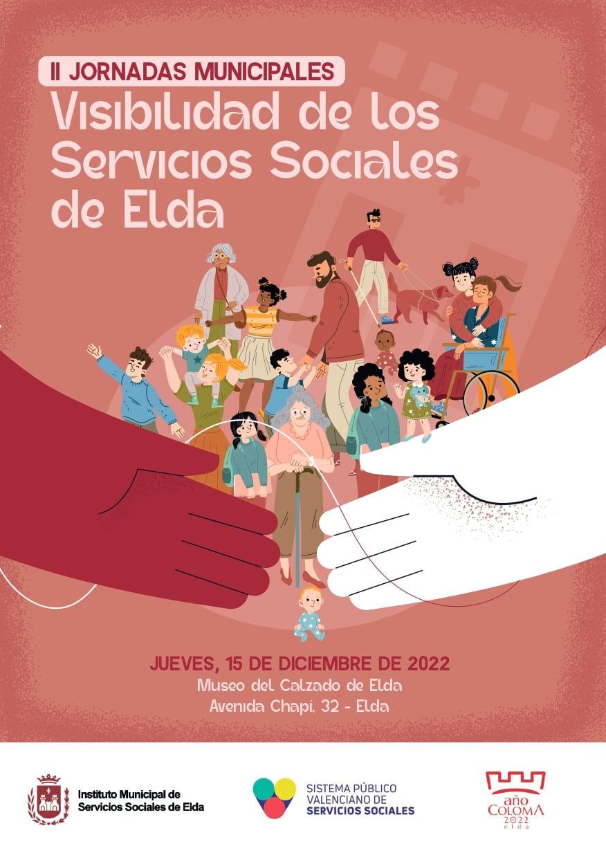 Cartel de la segunda  jornada municipal de visibilidad de los servicios sociales de Elda