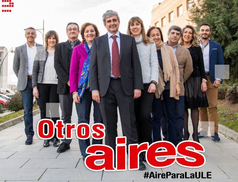 El rector electo de la ULE, Juan Francisco García Marín, junto a su equipo