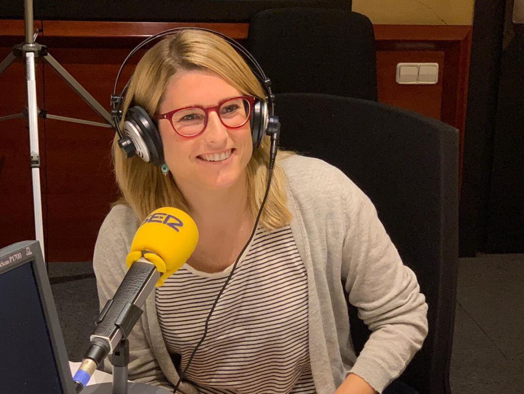 La consellera Elsa Artadi, a l'estudi de l'"Aquí, amb Josep Cuní"