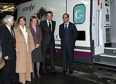 Imagen de archivo de la inauguración de la línea de alta velocidad entre Toledo y Madrid