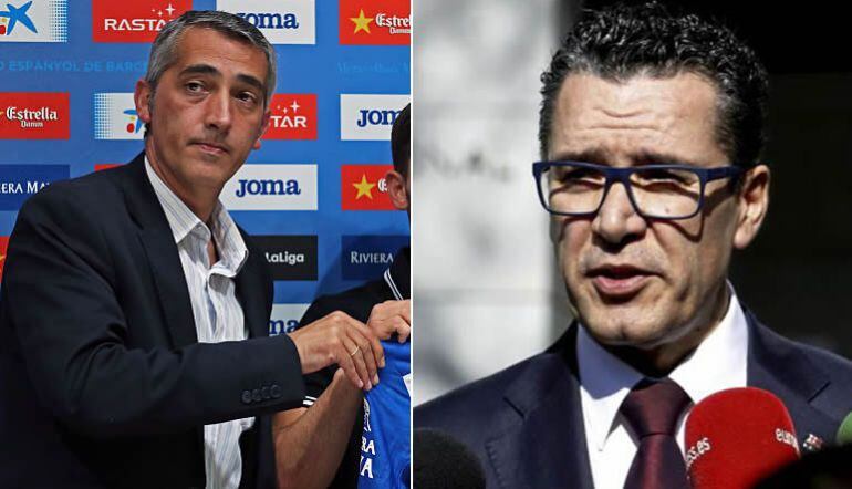 Ramón Robert y Josep Vives, directivos de Espanyol y Barcelona respectivamente