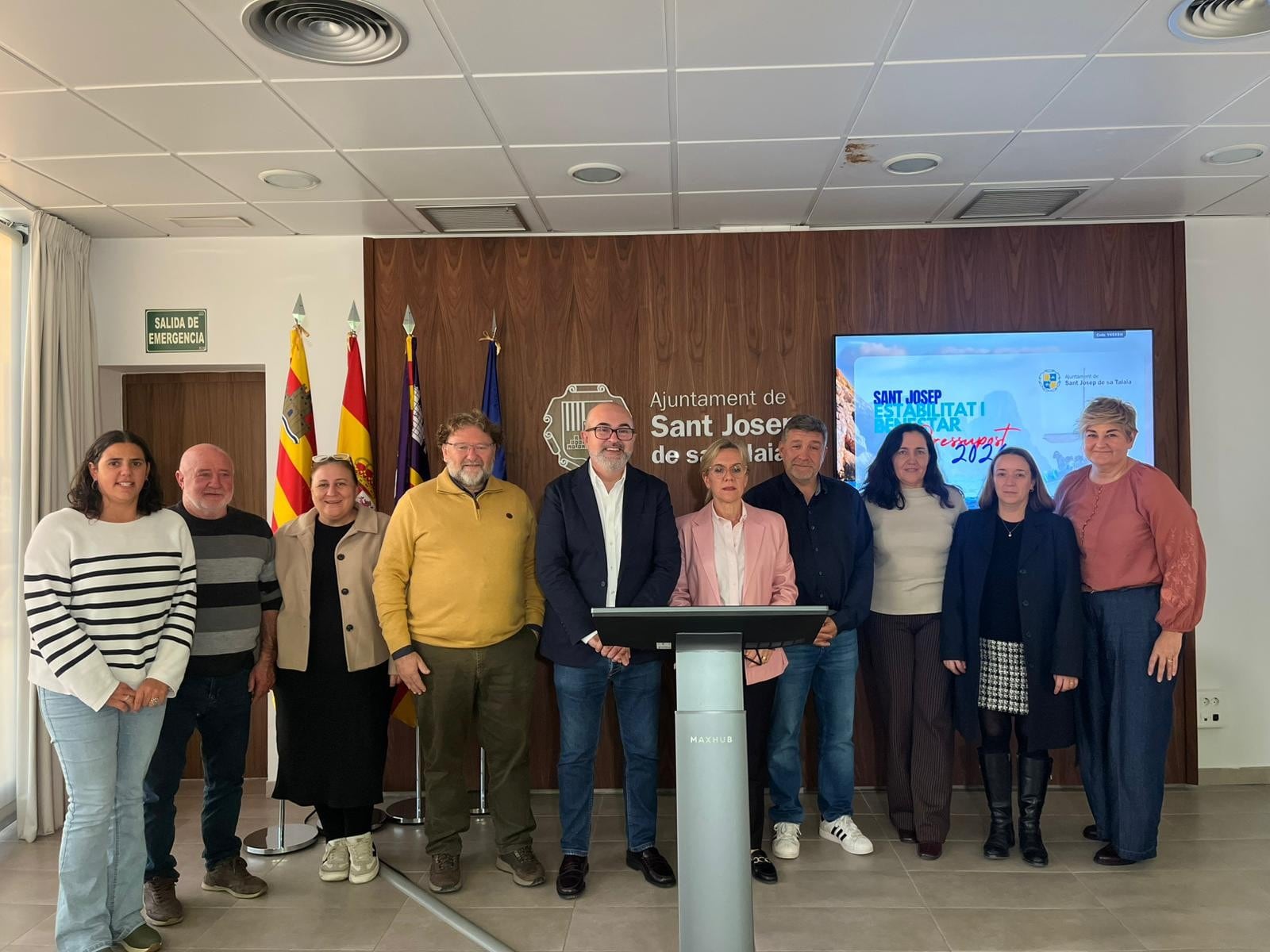 Un momento durante la presentación de los presupuestos