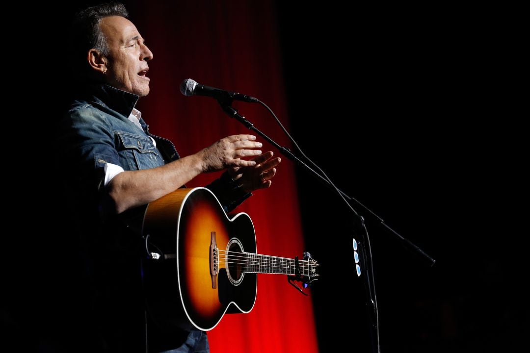 Bruce Springsteen durante un concierto benéfico en Nueva York