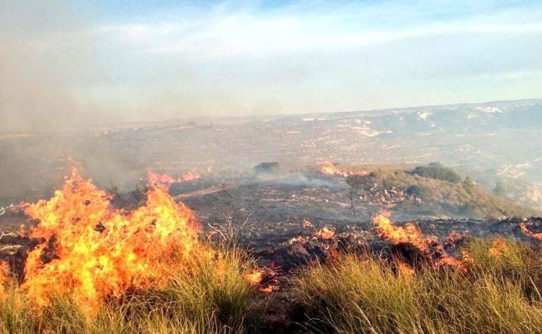 Incendio en el paraje de Bolinches