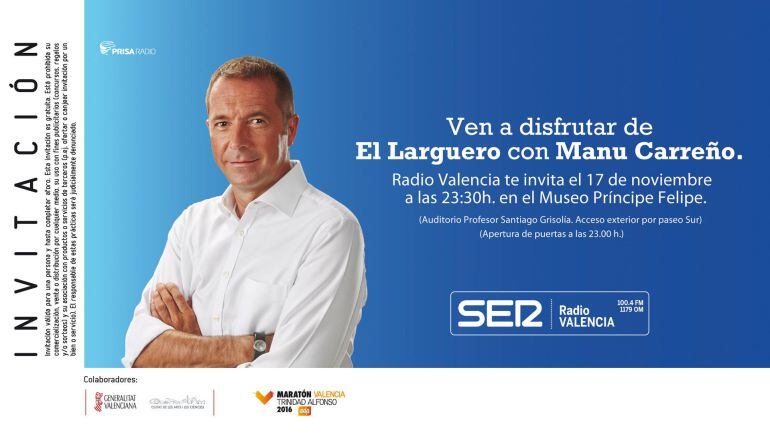 Invitación El Larguero en Valencia