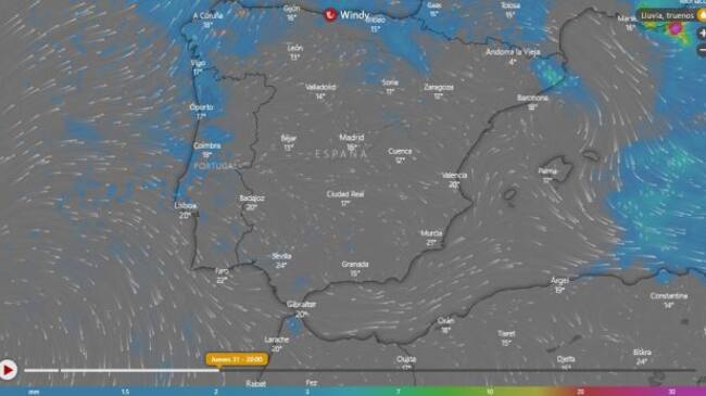 El tiempo para el jueves 31 de octubre.