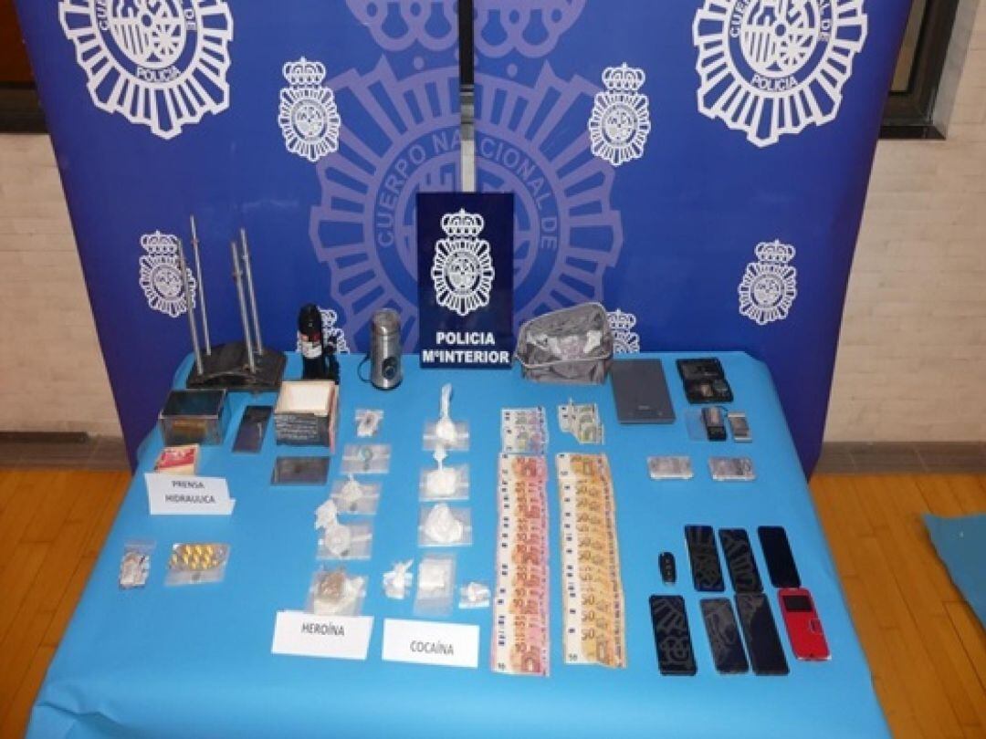 Efectos decomisados en la operación