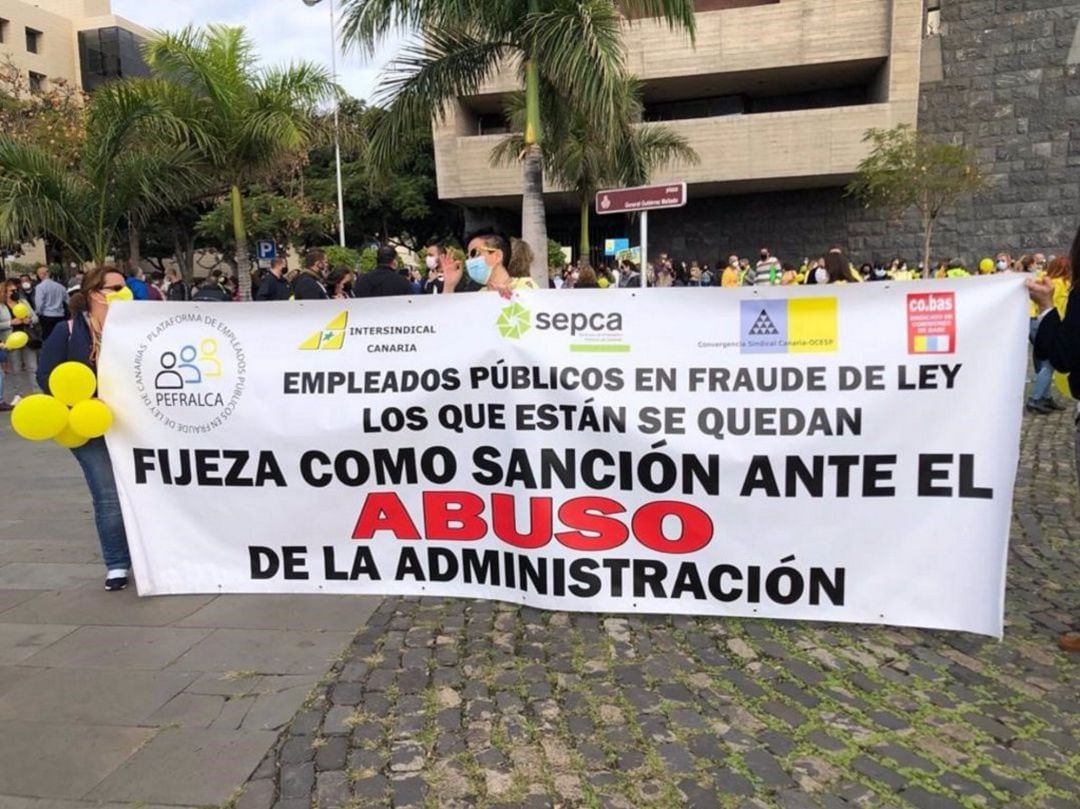 Manifestación de los colectivos en abuso de temporalidad