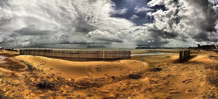Playa del Rinconcillo tras el temporal