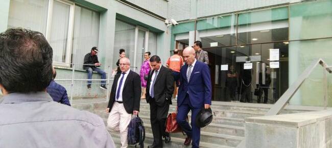 Los abogados defensores saliendo del Juzgado a finales de 2017