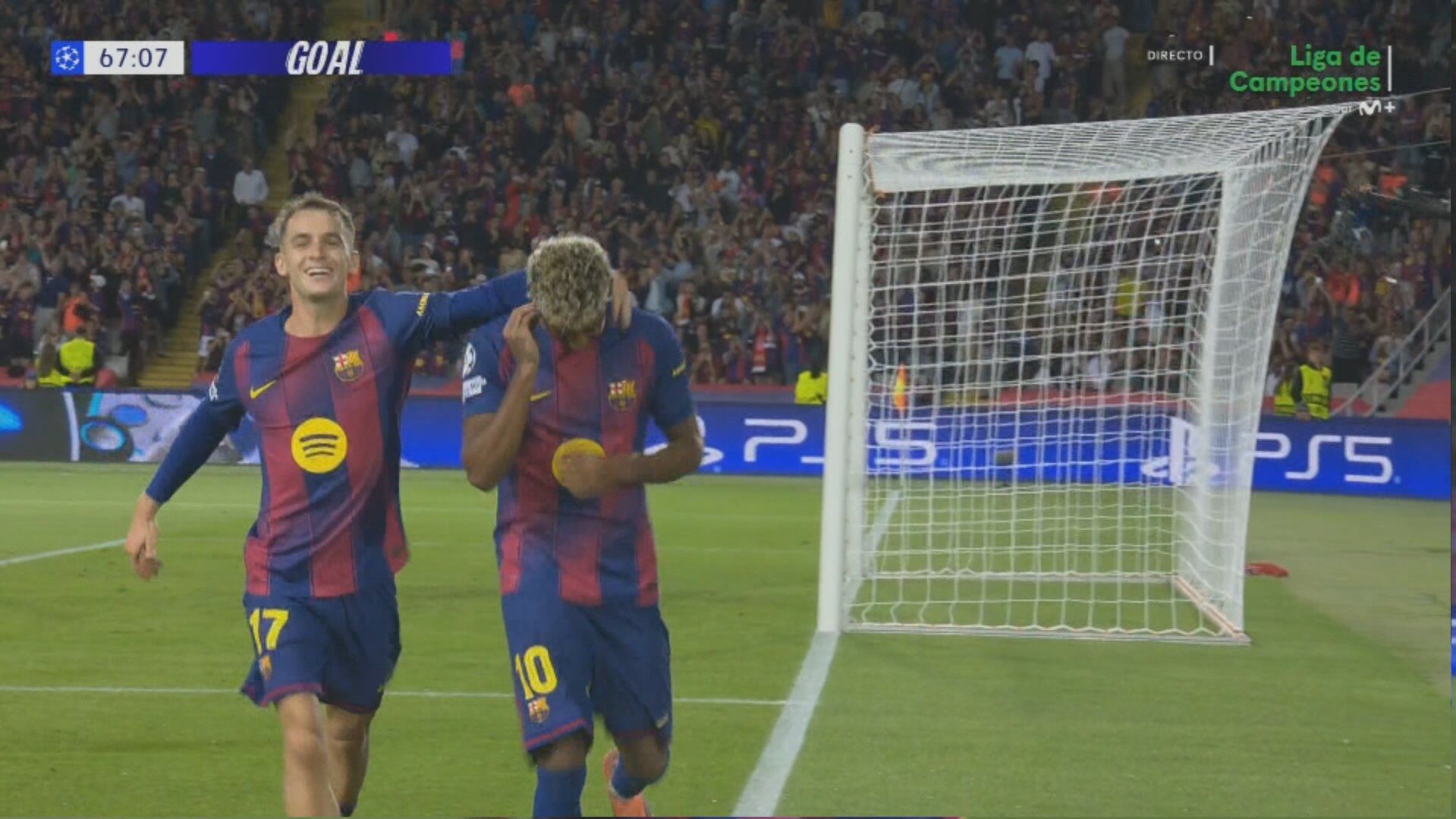 La celebración de Lamine Yamal