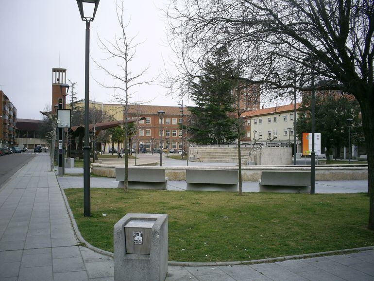 Plaza del popular barrio de San Juanillo en Palencia