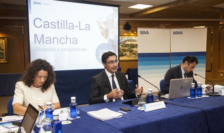 Presentación esta mañana en Toledo del informe de BBVA sobre la perspectiva económica de Castilla-La Mancha