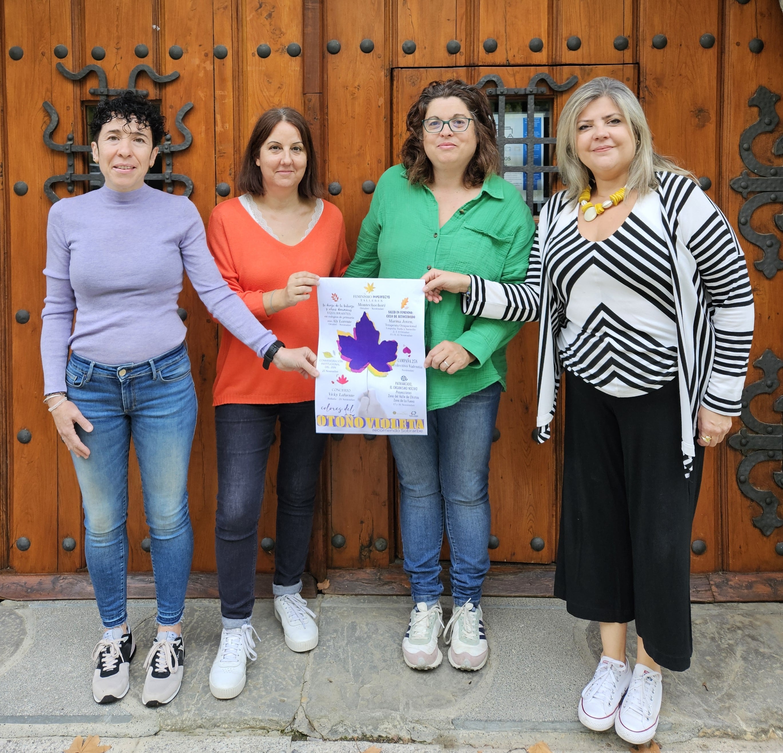 Susana Pérez, Mónica Nogueras, Isabel Guillén y Raquel Soler en la presentación del Otoño Violeta