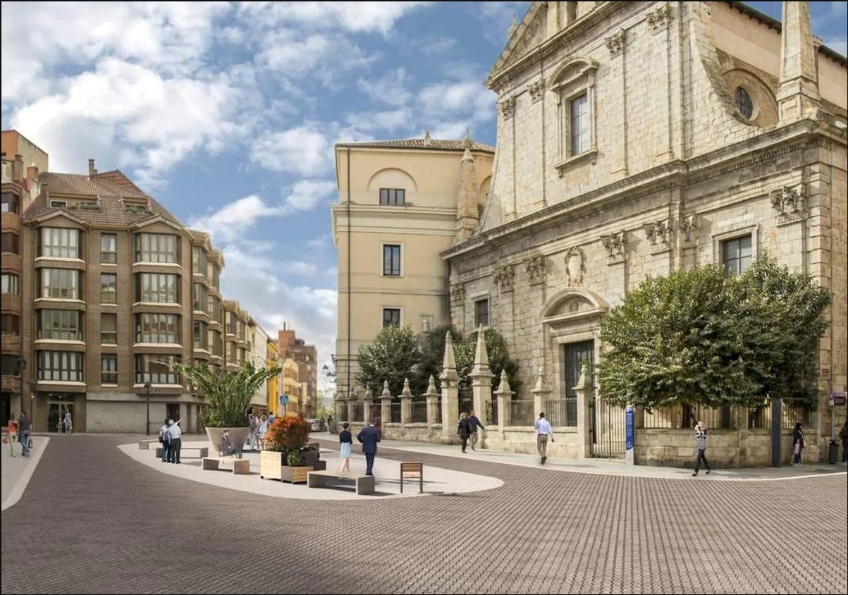 Así quedaría la Plaza de Isabel la Católica en palencia