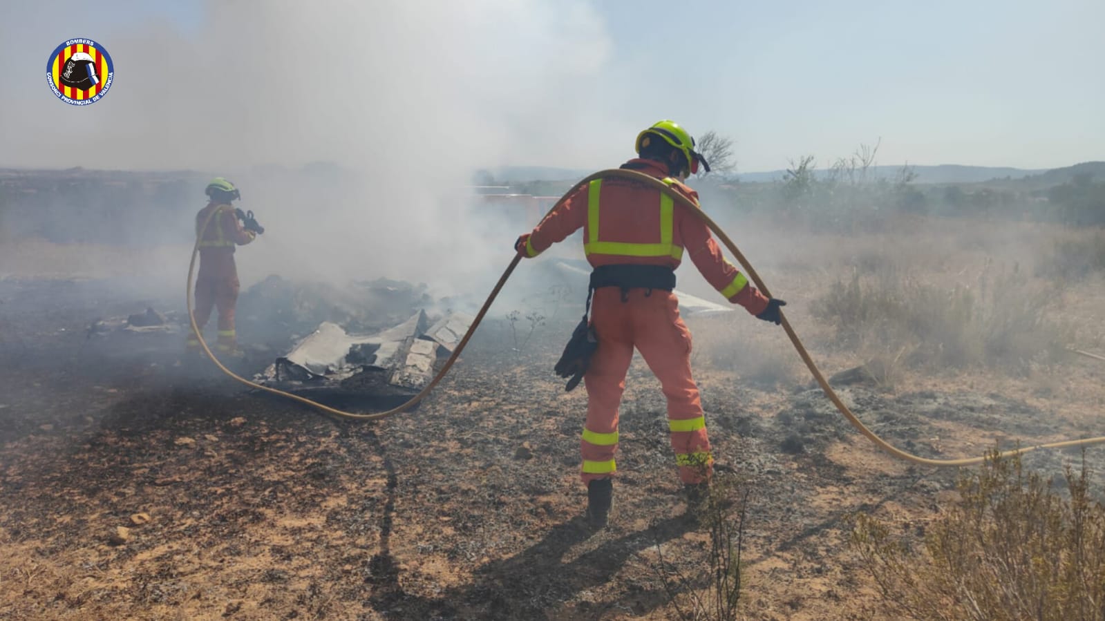 Accidente de una avioneta en el Pontón de Requena