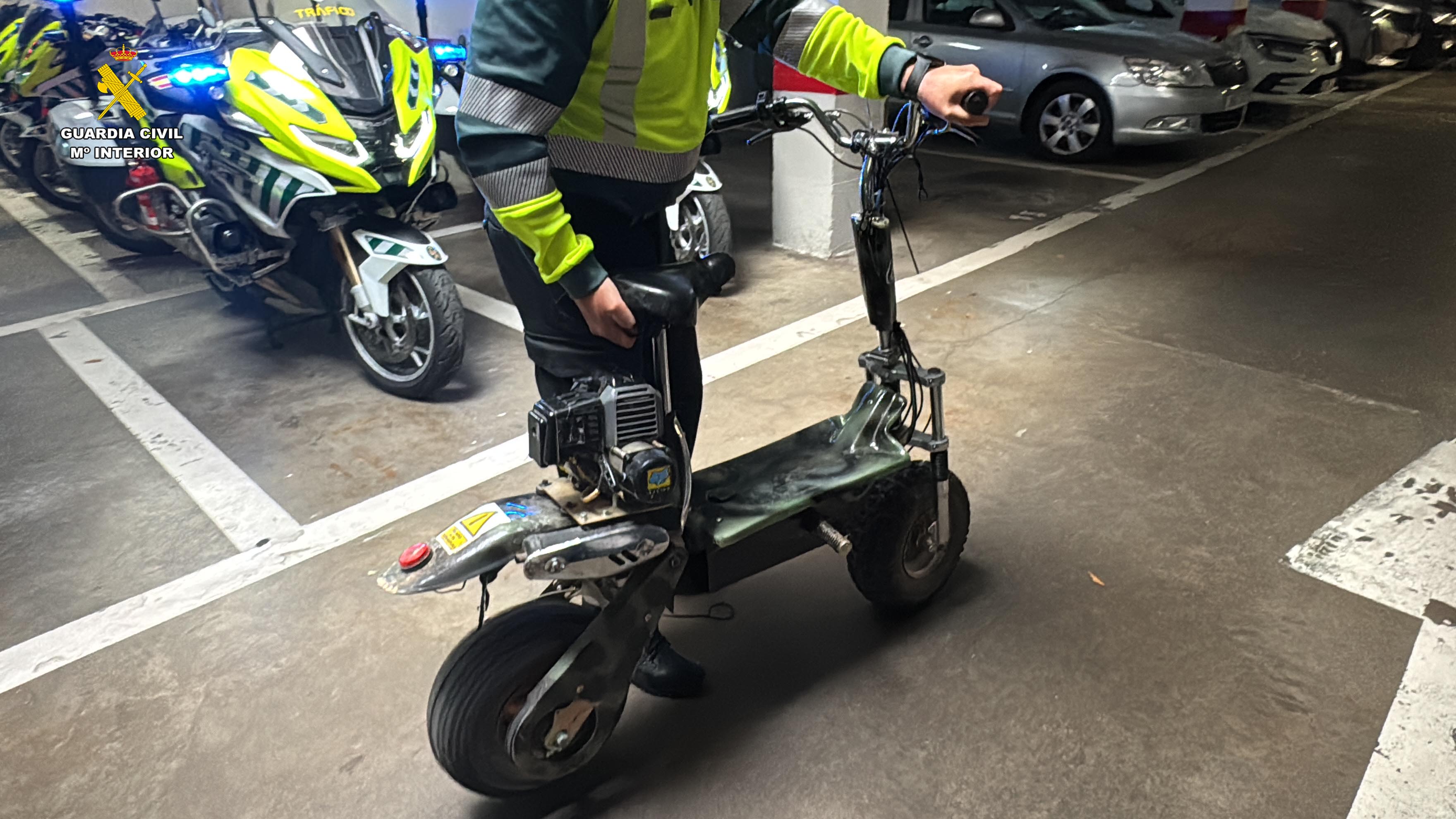 Patinete intervenido por la Guardia Civil en La Rioja