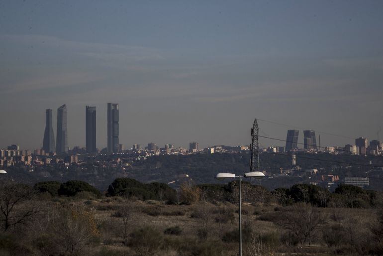 Vista de la contaminación sobre la ciudad de Madrid.