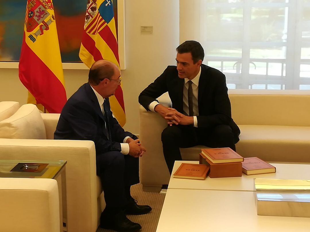 Encuentro entre los presidentes Sánchez y Lambán