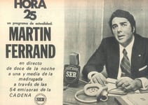 Antigua publicidad de &#039;Hora 25&#039;, dirigido y presentado entonces por Manuel Martín Ferrand