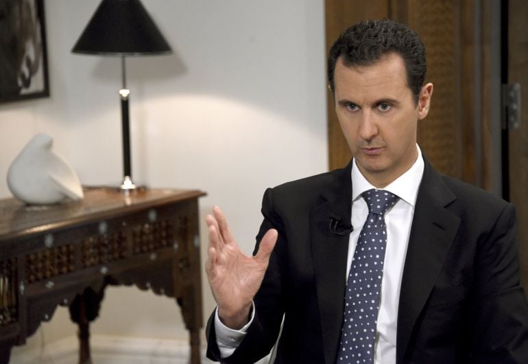 El presidente de Siria, Bachar al Asad, durante la entrevista exclusiva concedida a la Agencia EFE