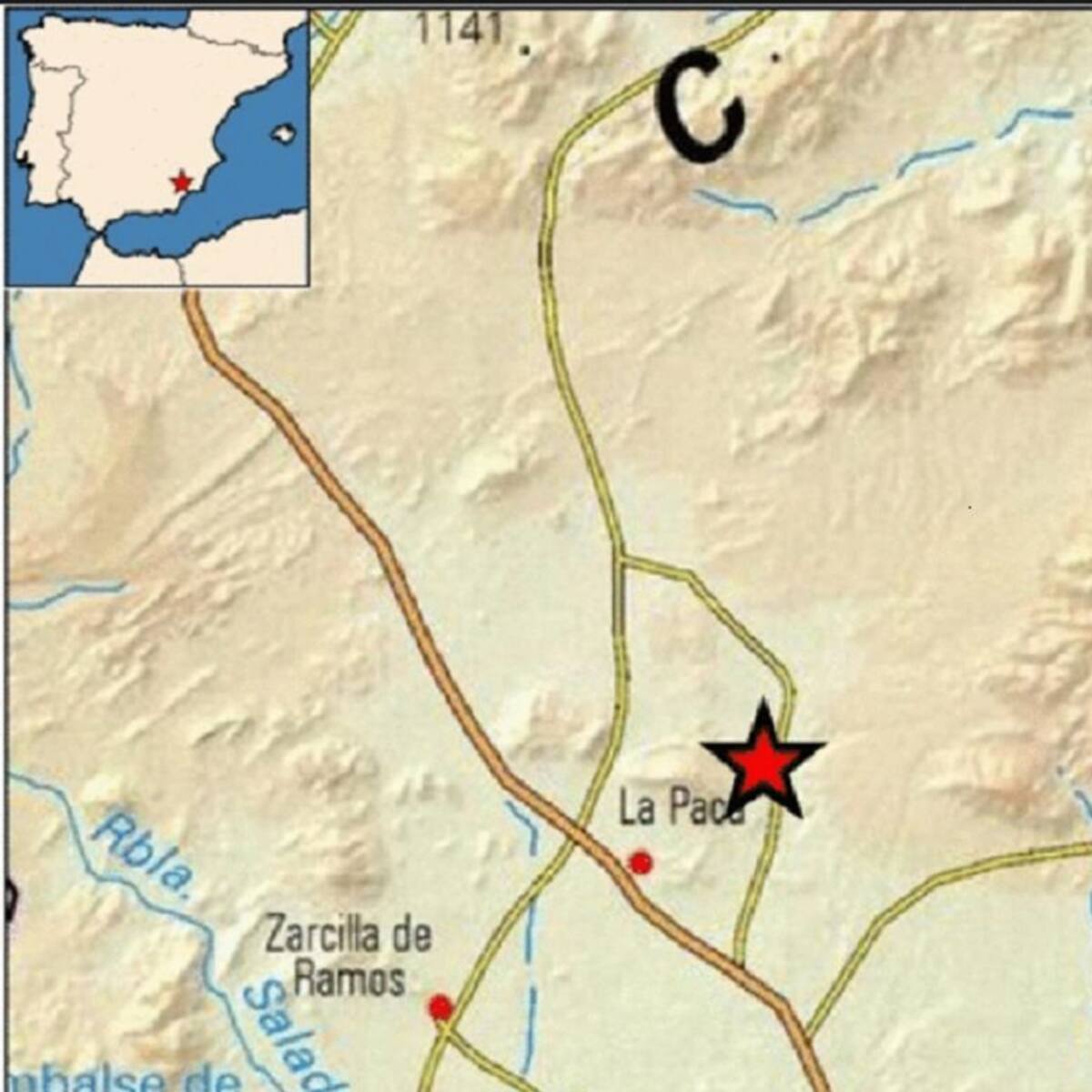 Se registra un pequeño terremoto de 2,3 grados en Bullas