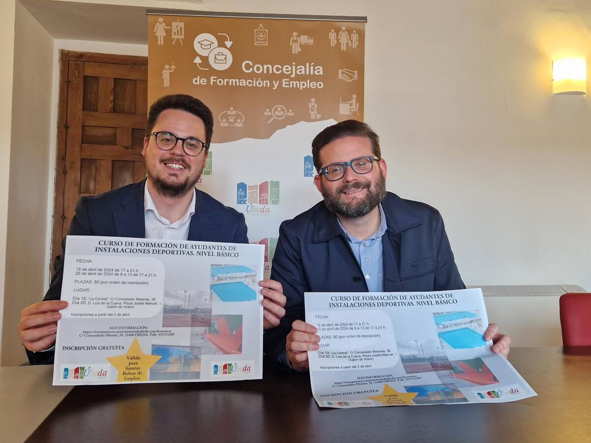 La inscripción para el curso de ayudante de instalaciones deportivas en Úbeda se abrirá el 2 de abril