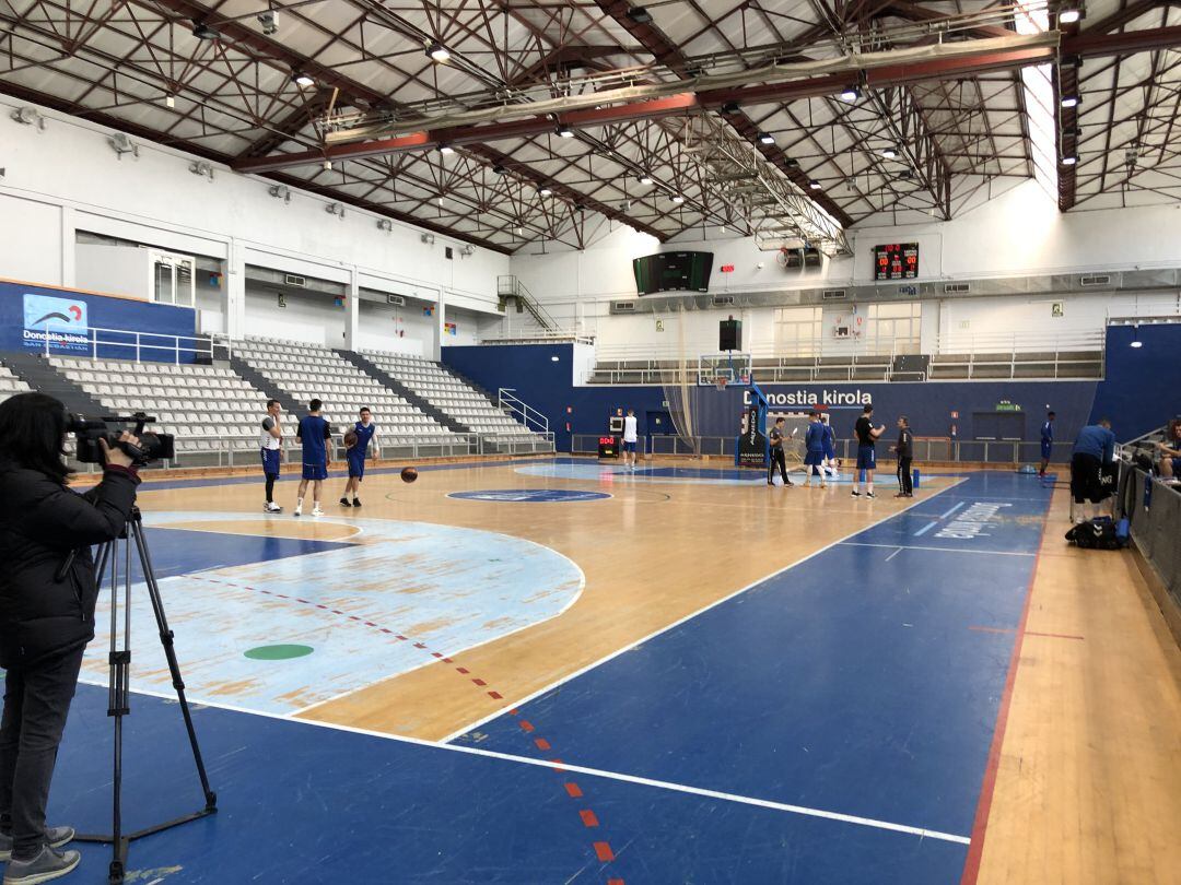 Imagen del entrenamiento matinal en el Gasca