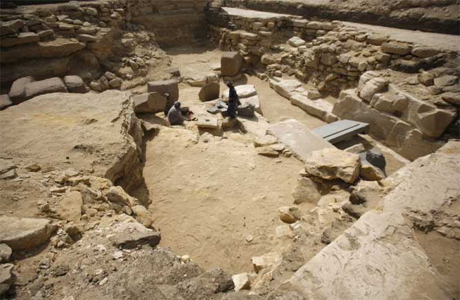 Imagen de las ruinas descubiertas en Saqara