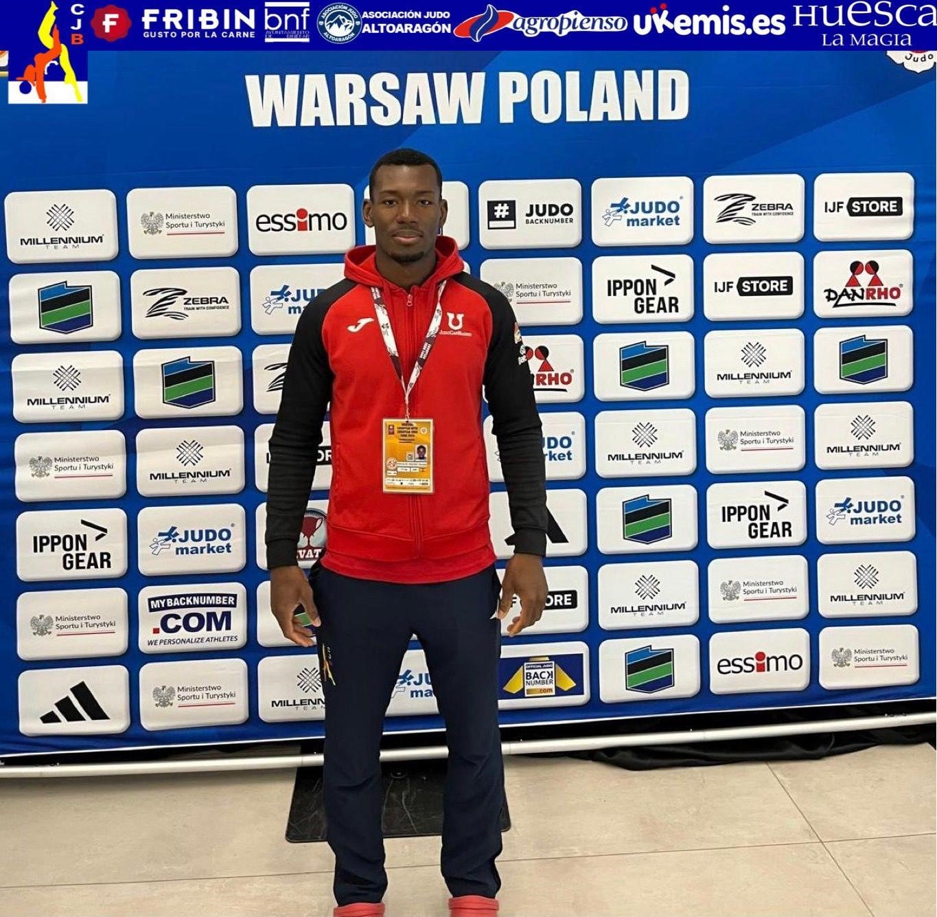 Moussa Macalou en Varsovia. Foto: CJ Binéfar