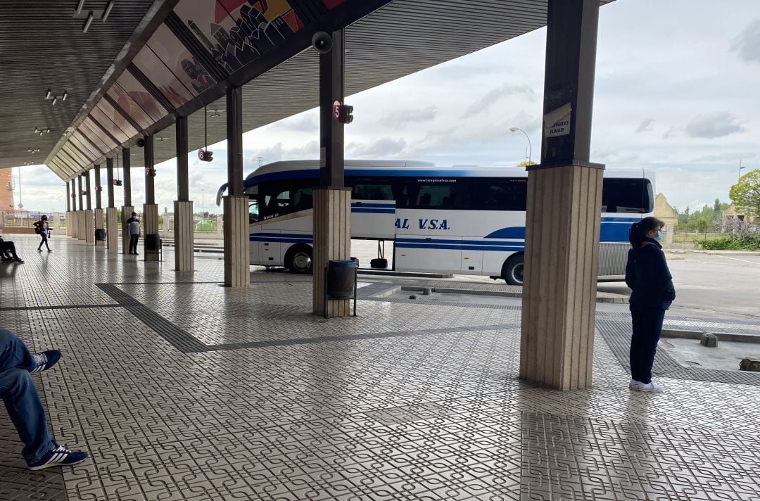 Dársenas de la estación de autobuses de Aranda