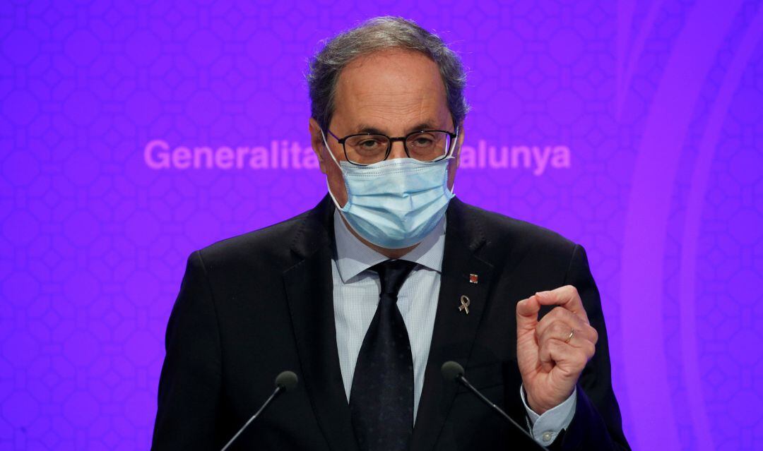 Quim Torra a la roda de premsa d&#039;avui 