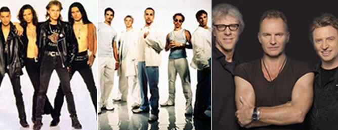 Héroes del Silencio, Backstreet Boys y The Police