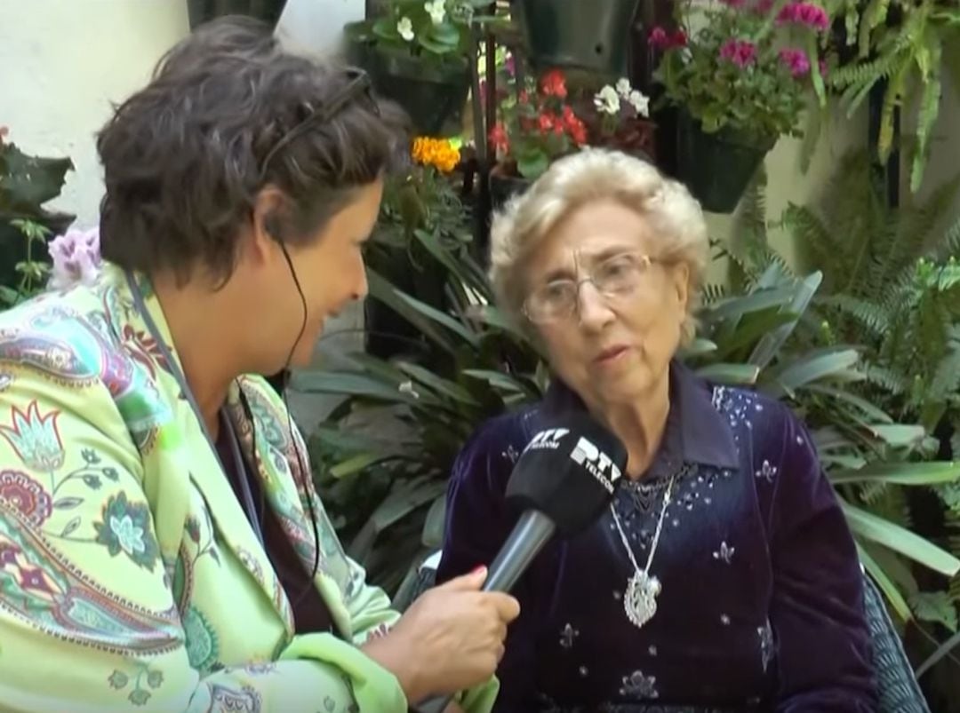 Elisa Pérez durante una entrevista con Procono Televisión el año pasado, 2018