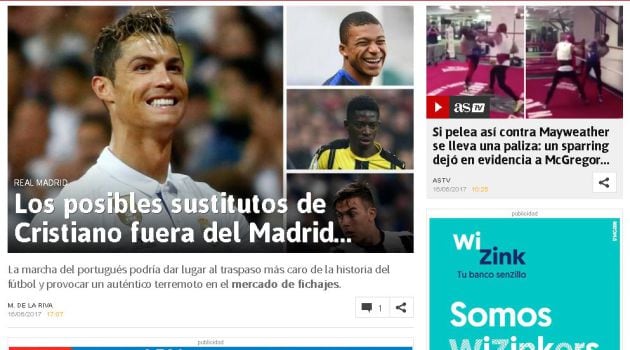 Así reaccionaba el Diario AS con la noticia de À Bola