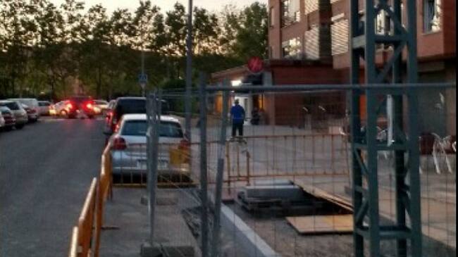 Punto de recarga para los autobuses eléctricos situado en el barrio de la Pilarica