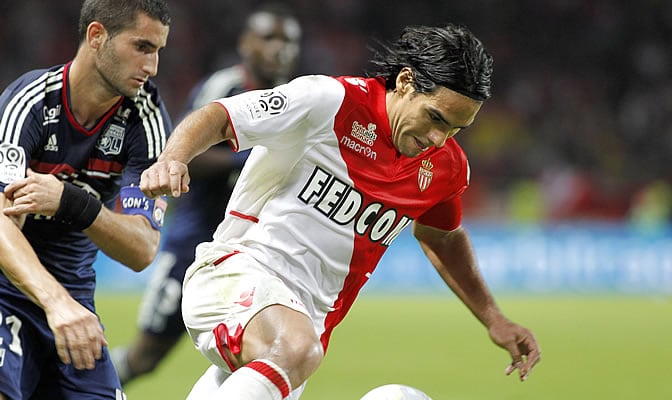 Falcao, durante un partido con el Mónaco