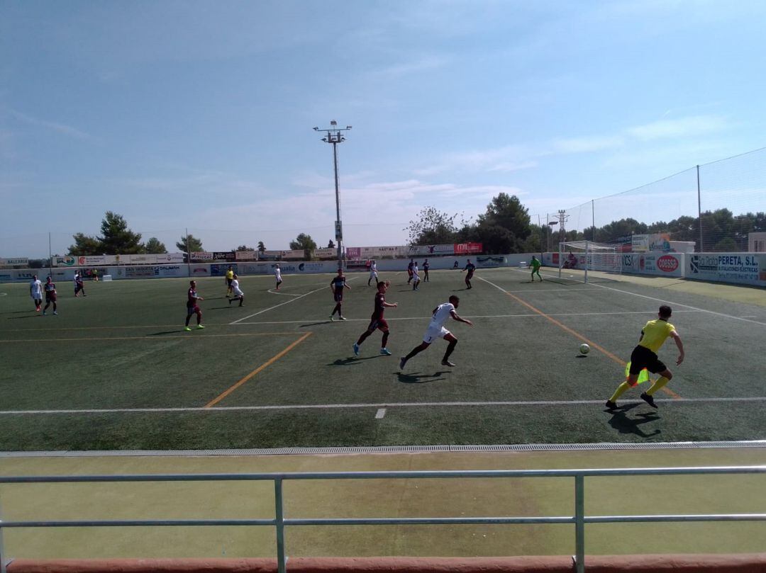 Un momento del partido de este domingo