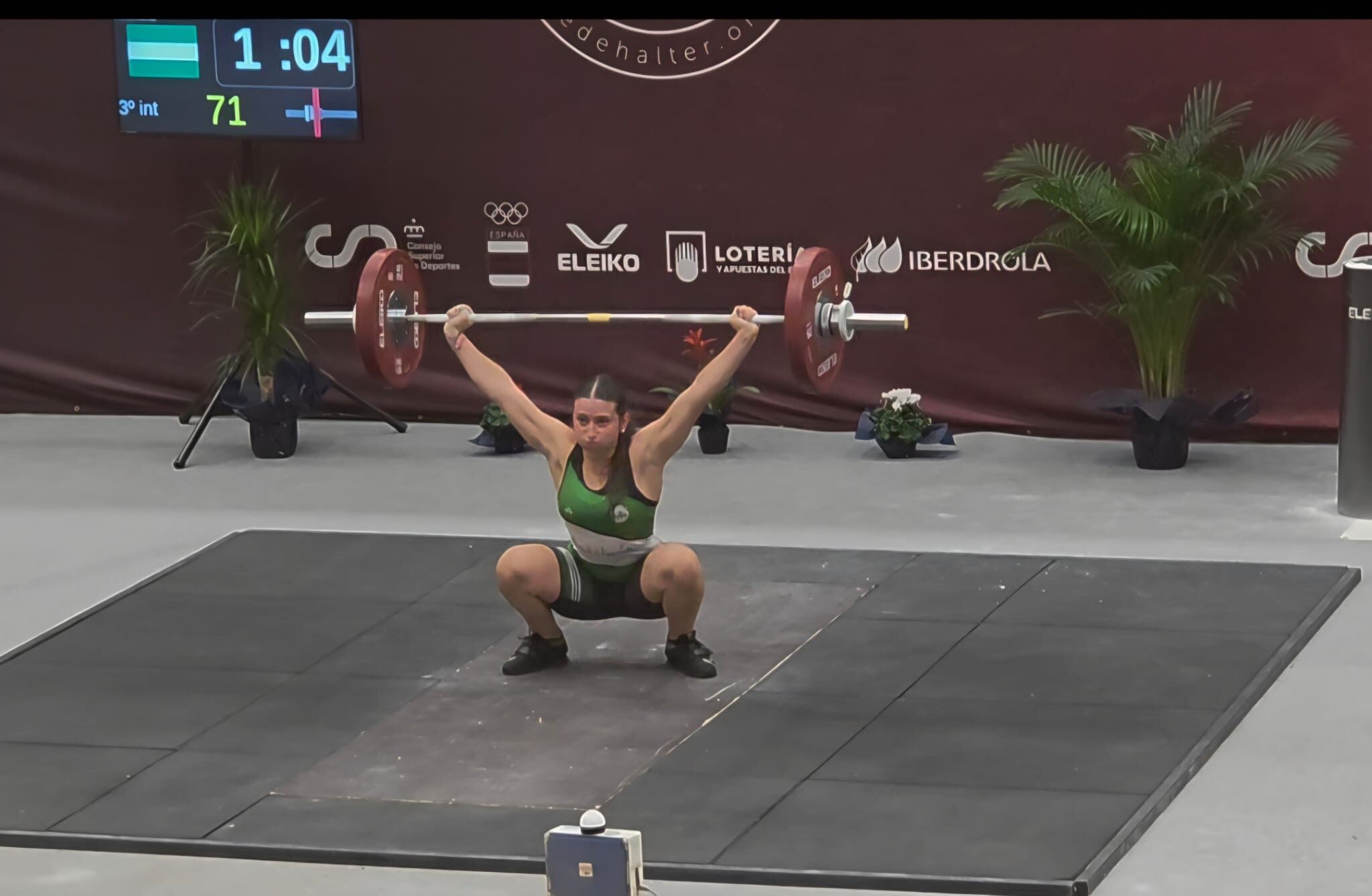 Claudia Martínez Pérez pertenece al Club Deportivo de Halterofilia Huércal de Almería.