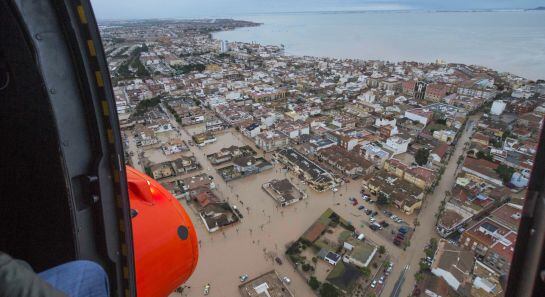 Consecuencias de la lluvia en Los Alcázares.