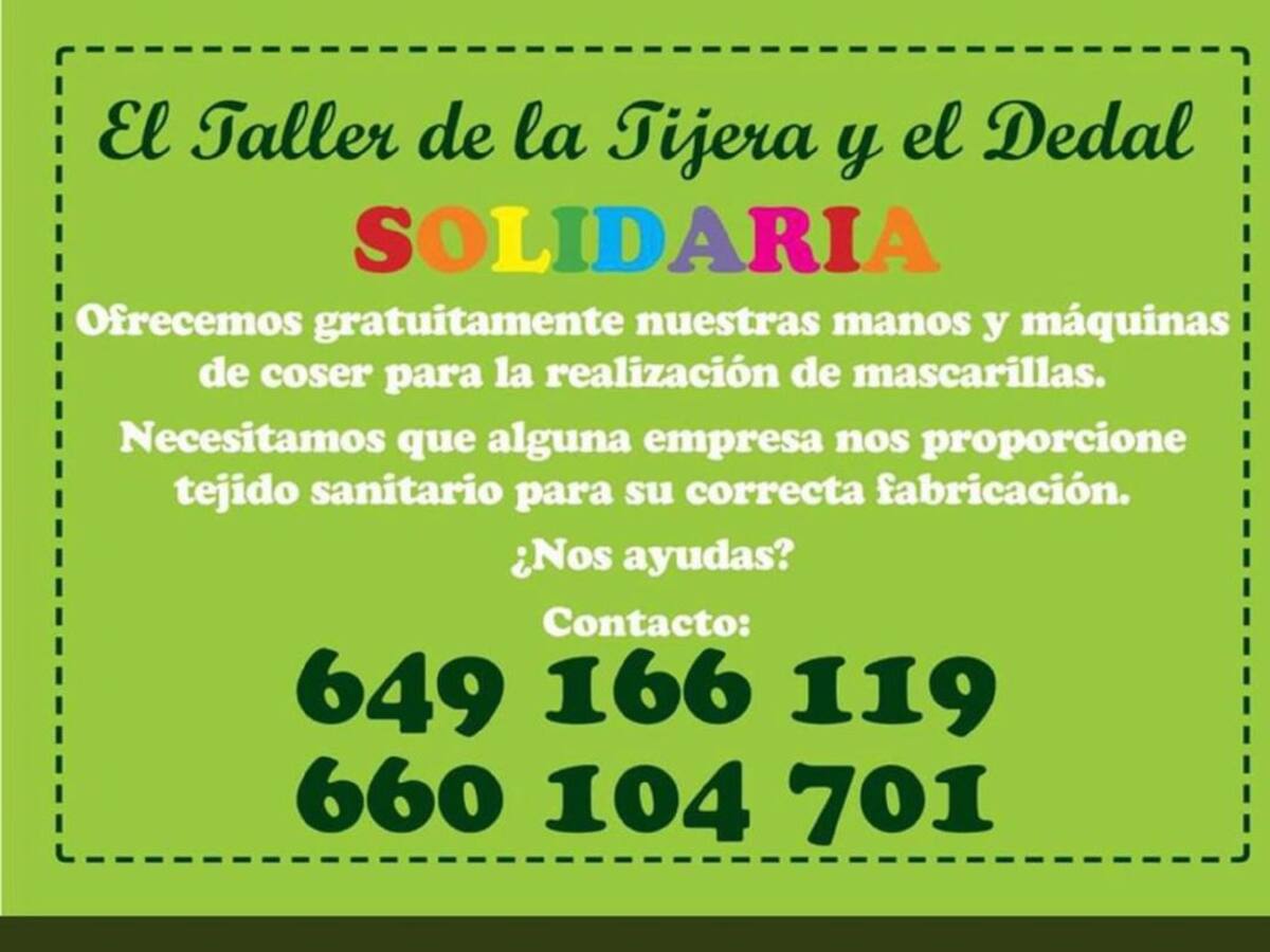 Estela y Mª Luz ponen a disposición su taller de costura para fabricar mascarillas
