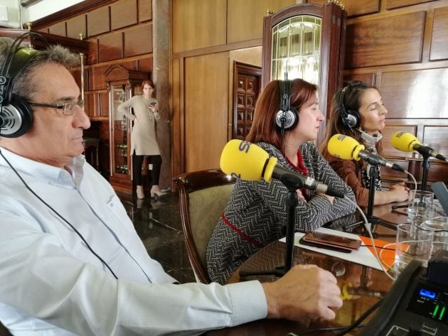 Julio Calvo (Vox), Sara Fernández (Ciudadanos) y María Navarro (Partido Popular)