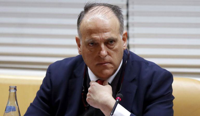 Javier Tebas, durante un acto de LaLiga