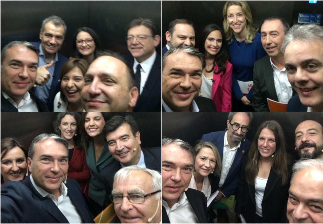 Selfies en el ascensor antes de los debates en la SER