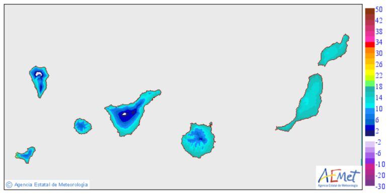 Temperaturas bajas en Canarias