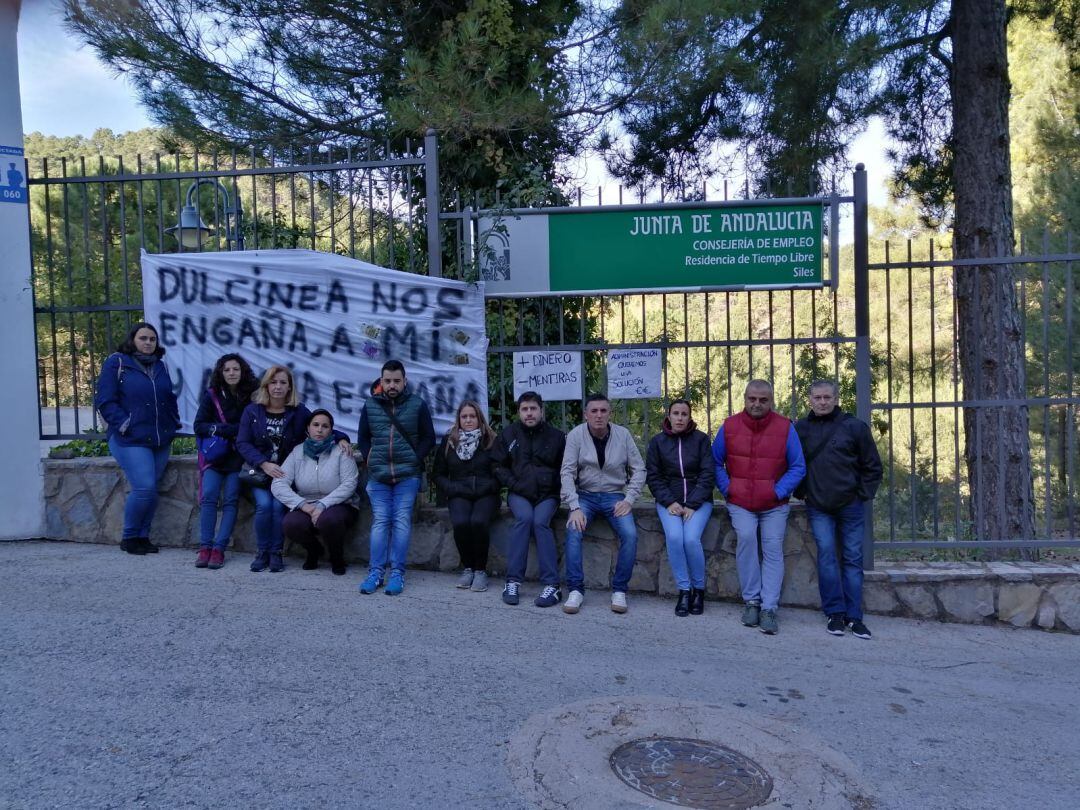 Trabajadores en huelga en Siles