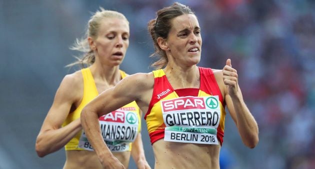 Esther Guerrero durante la final de 1.500 metros