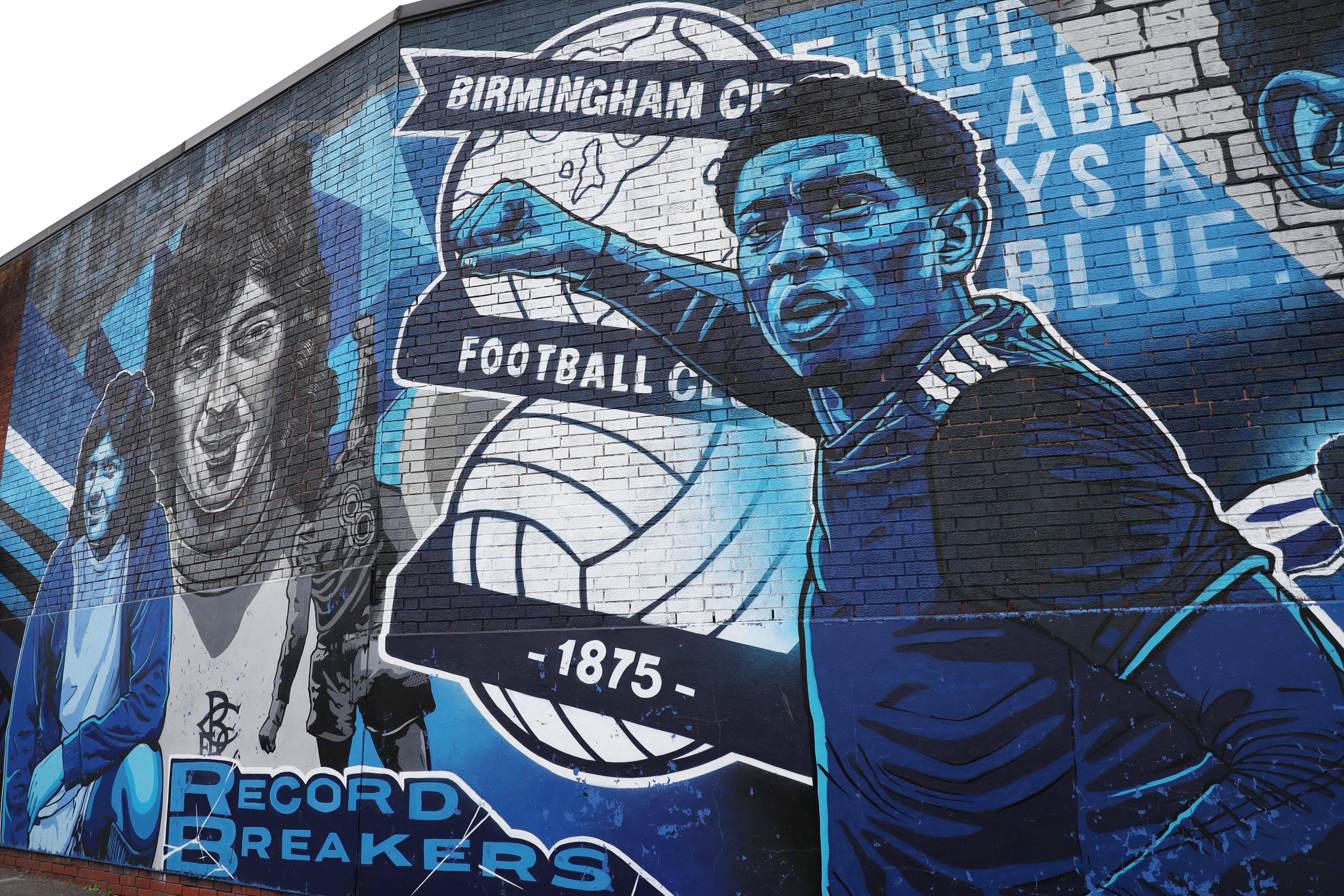 Jude Bellingham en un mural pintado por los aficionados del Birmingham