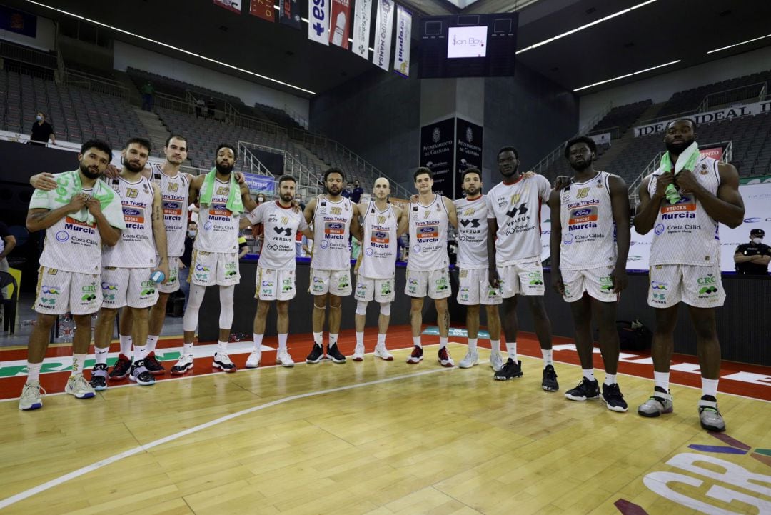 Imagen de la plantilla del Real Murcia de Baloncesto que compitió por el ascenso a la ACB