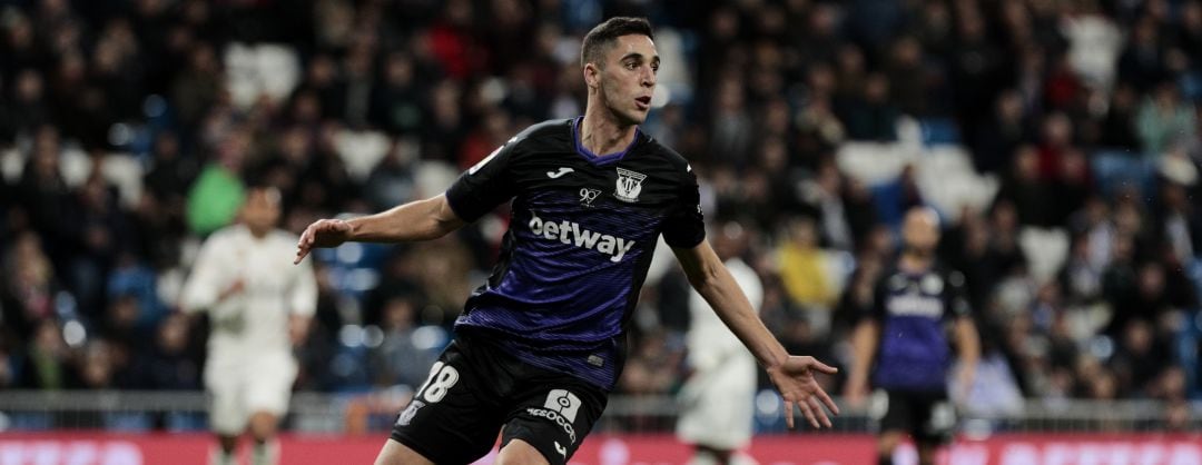 Sabin Merino, en un partido con el Leganés